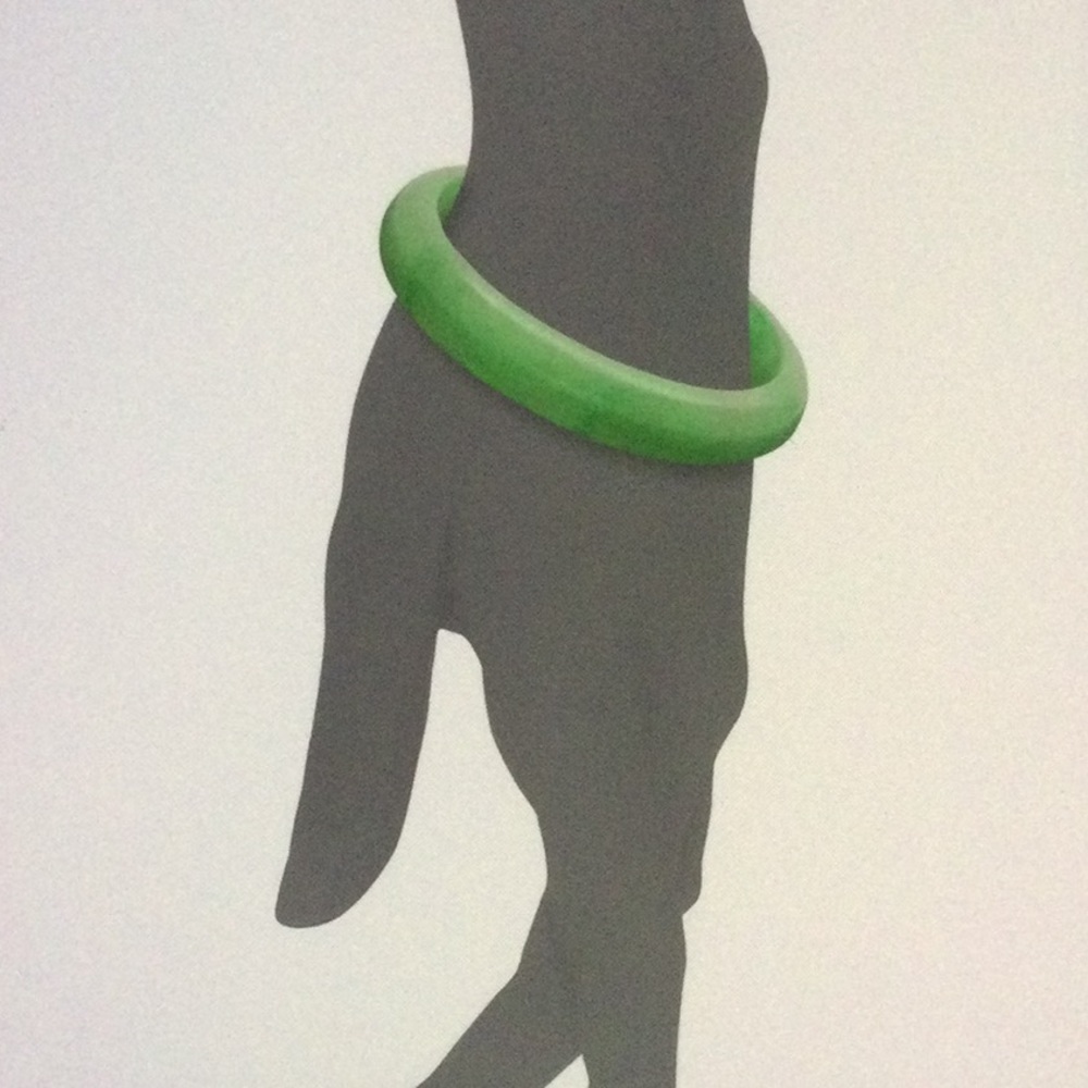 JADE Bangle solid two tone Green & Lavender from Burma. - Picture 6 of 6